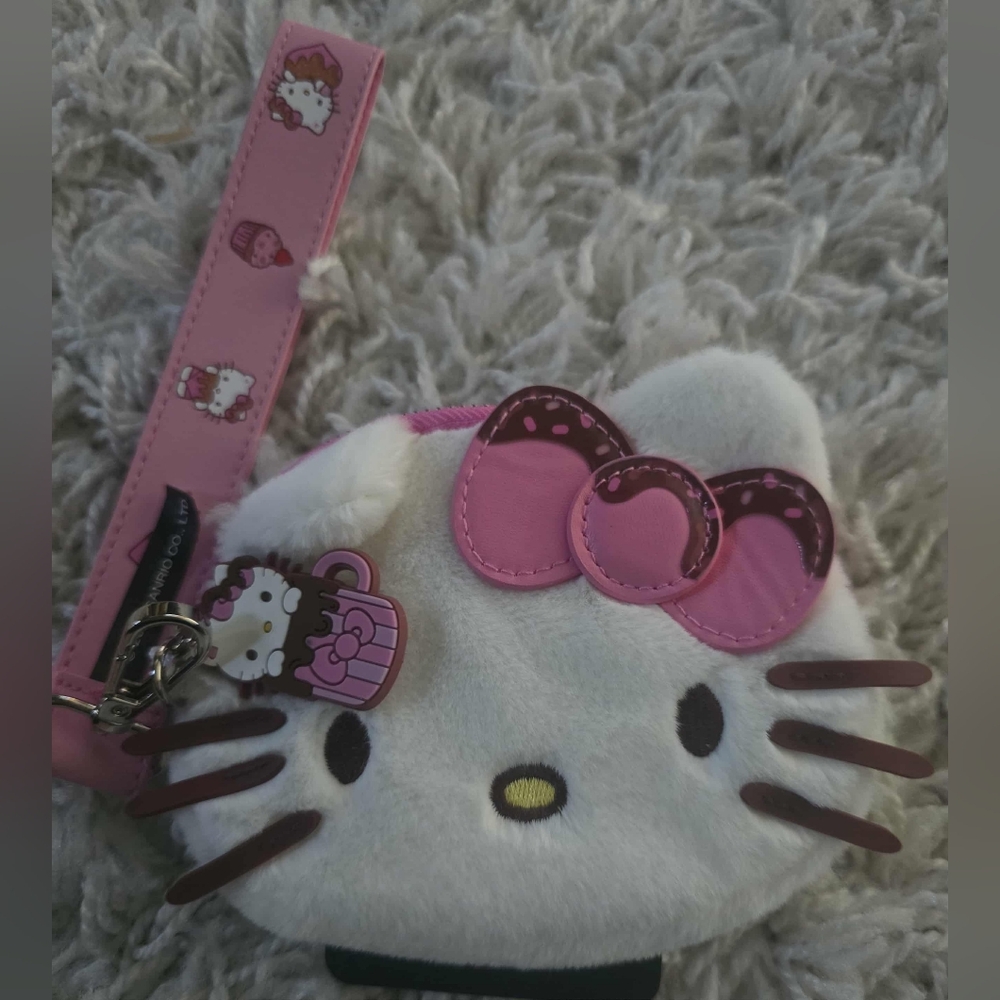 Hello Kitty Pink and White Plush Bag